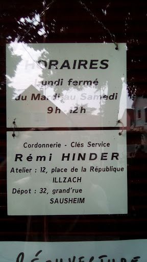 Cordonnerie Hinder | Sausheim - 68390
