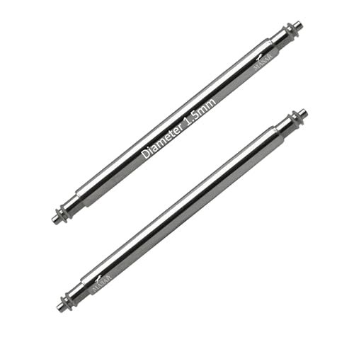 masar 20mm SLX150 - Ø 1.5mm - Barre à Ressort pour Bracelet de Montre 20mm Barrette, Tige, Pompe, Anse, Spring Bars for Watch – Double Flange – 1,5 mm, 20 mm, 0.8mm - INOX 316L - 2 pcs
