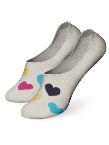 Dedoles Chaussettes Unisexe Homme Femme & Enfants beaucoup designs amusants gauche droite différent, couleur: Multicolore, motif: Cœurs colorés (invisibles), taille: 35-38