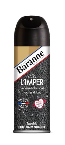 Baranne - Impermeabilisant Taches et Pluie Tout Cuirs Véritables - Imperméabilisant Chaussure - Tissu, Textile, Daim - Préserve la Souplesse des Matières - Spray - 200ml