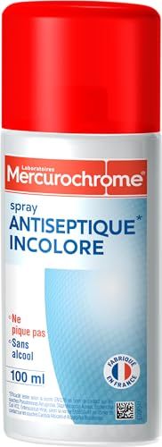 Spray Antiseptique Incolore - Nettoie la peau sans douleur, ne pique pas - Assure une parfaite hygiène cutanée - Sans alcool - Incolore - 100 ml