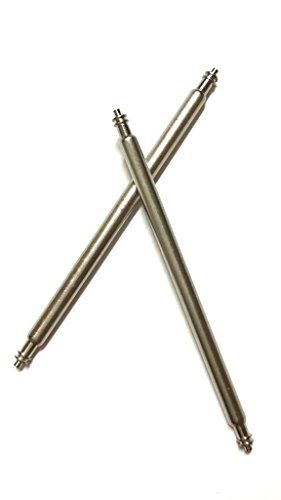 2 Pompes Tiges Barrettes Ressorts pour Fixer Réparer Bracelet Montre Entre Les 2 Anses Diamètre Environ 1,4 mm, Argenté, Largeur 22 mm, Classique, Argenté, Largeur 22 mm, Classique