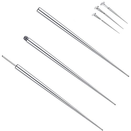 FIOROYAL 3 Pièces Broches d'Insertion Coniques Acier Chirurgical 316l 14g 16g 18g Perçage Outil Kit Assistant pour Oreille/Nez/Lèvre/Ventre/Mamelon/Langue Piercing Outil Changement 1.2