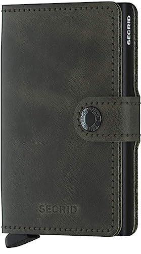 Secrid - Porte-Cartes Rigide en Cuir et Aluminium en Vert