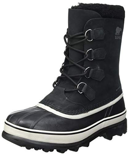 SOREL - Bottes imperméables Caribou pour homme pour l'hiver, Noir, pierre foncée, 43 EU