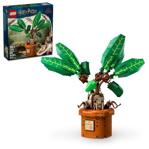 Lego Figurine de mandragore Harry Potter et Plante en Pot, idée Cadeau de Collection Harry Potter pour Enfants, Jeu de créature Magique pour décoration de Chambre 76433