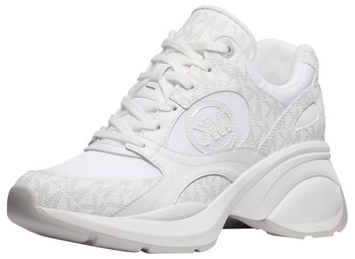 Michael Kors Baskets Zuma Trainer pour Femme, Blanc Clair., 42.5 EU