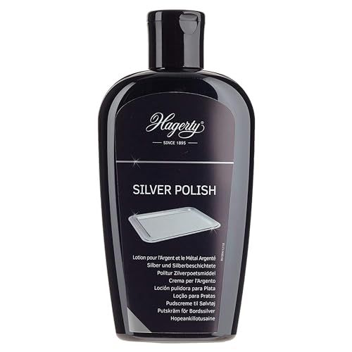 Hagerty Silver Polish Nettoyant efficace pour l'argent et le métal argenté I 250 ml I Produit à effet instantané pour les vases, cadres, accessoires, objets de décoration