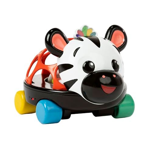 Baby Einstein Voiture hochet Curious Car Zen Oball de, s'illumine, Enfants de 3 Mois et +, Zen Le zèbre