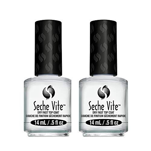 Seche Vite Dry Fast Top Coat Boxed 0.5oz (2 Pack) by Seche