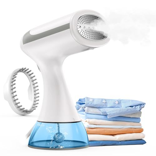 Défroisseur Vapeur, 1500W Défroisseur Vapeur Portable, Defroisseur Vapeur Vertical avec Réservoir d'eau de 300ml, Réchauffage Rapide en 20s, Fer à vapeur de voyage pour enlever les plis des vêtements