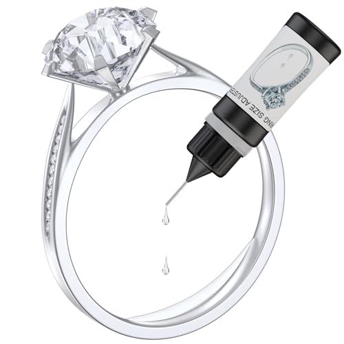 HiFan Ajusteur de Taille de Bague pour n'importe quel anneau desserré, Adhésif Invisible de Serrage de Bague curable avec lampe UV LED, facile à démonter Fermoir d'Anneau Collant Sans Trace