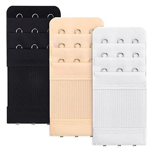 Yolev 3 Pièces Soutien Gorge Extender Femmes 3 Crochet 3 Rangées sous Vêtements Extensibles Extension Boucle Extension Sangle Accessoires de Grossesse
