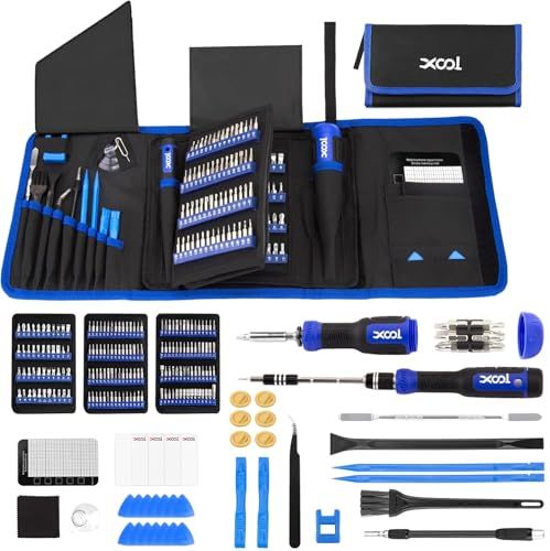XOOL Kit Tournevis de Précision 200 en 1, Tournevis Magnétiques pour Réparation Électronique, Smartphones, Ordinateur, iPhone, Tablette, PC Portable et Autres Outils de Réparation