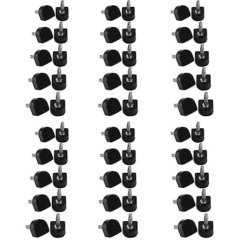 Reccisokz Plaques de Talon Embouts à Talon Remplacement Talon, 8, 9, 10, 11 et 12 mm, en Forme de U, Noir (30 Paires)