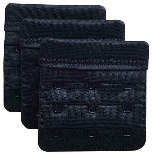 Chanie Femme Lot de 3 Doux Confortables Extensions de soutien-gorge 3 Crochets, 6,1cm x 5,8cm