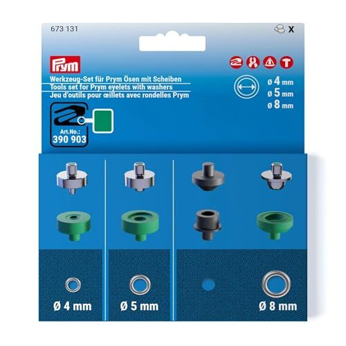Prym 673131 Jeu d'outils pour œillets avec rondelles Prym