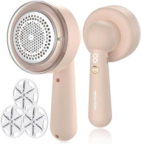 Rasoir électrique Anti-Peluches avec 3 Lames de 8 W - Puissant Rasoir Anti-Peluches - Affichage numérique - avec 3 Vitesses - pour Tissu, Meubles, vêtements