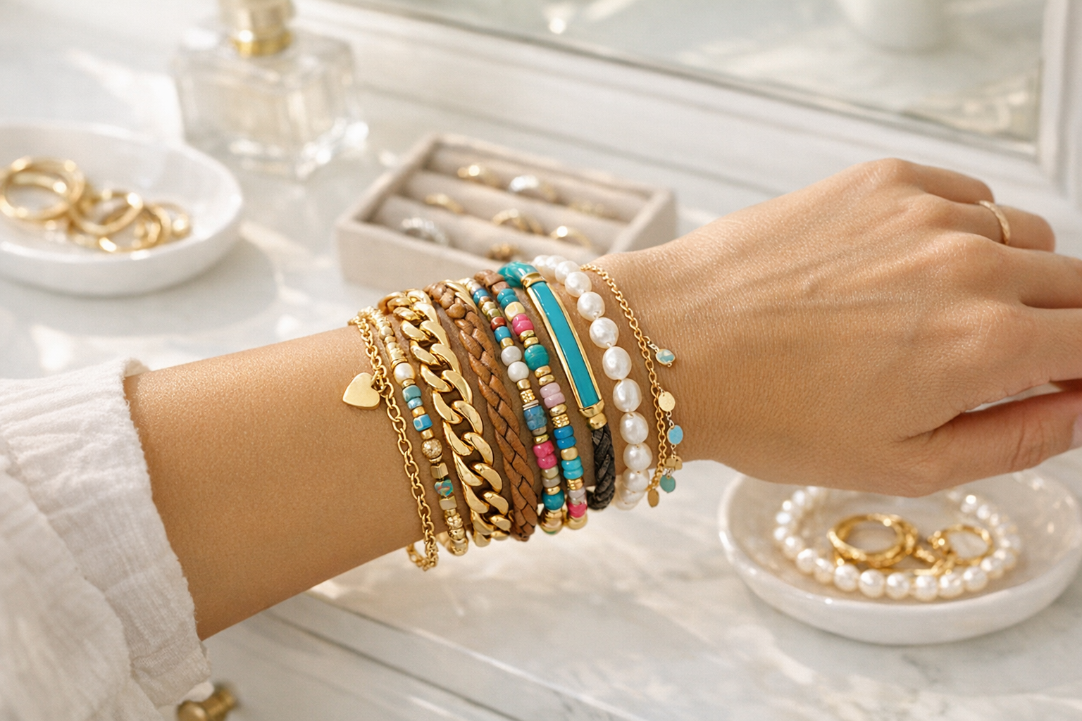 Accumuler les bracelets : comment créer une accumulation équilibrée et stylée