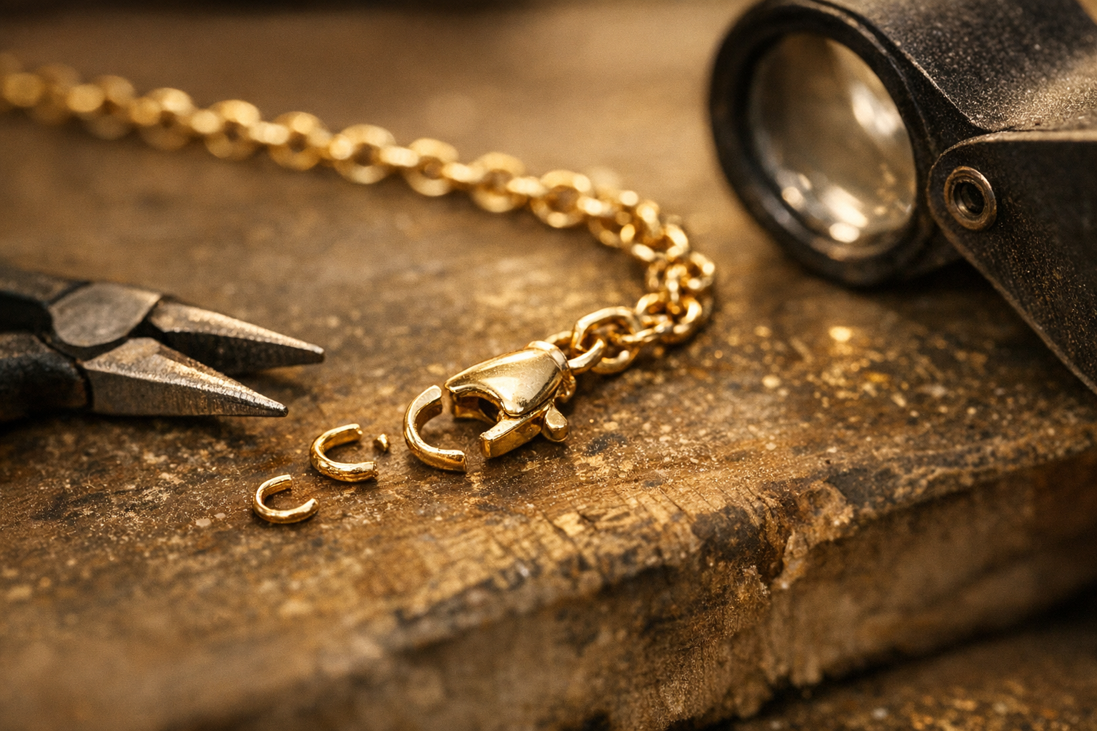 Chaîne en or cassée : réparation, conseils et astuces