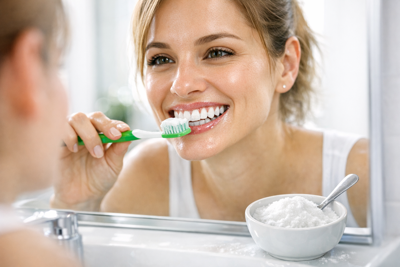Comment avoir des dents blanches avec du bicarbonate de soude ?