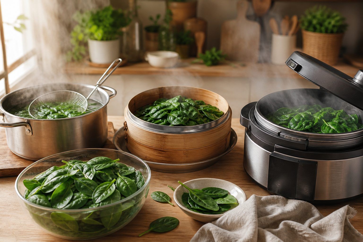 Blanchir, cuire à la vapeur ou à l’autocuiseur : quelle cuisson choisir ?
