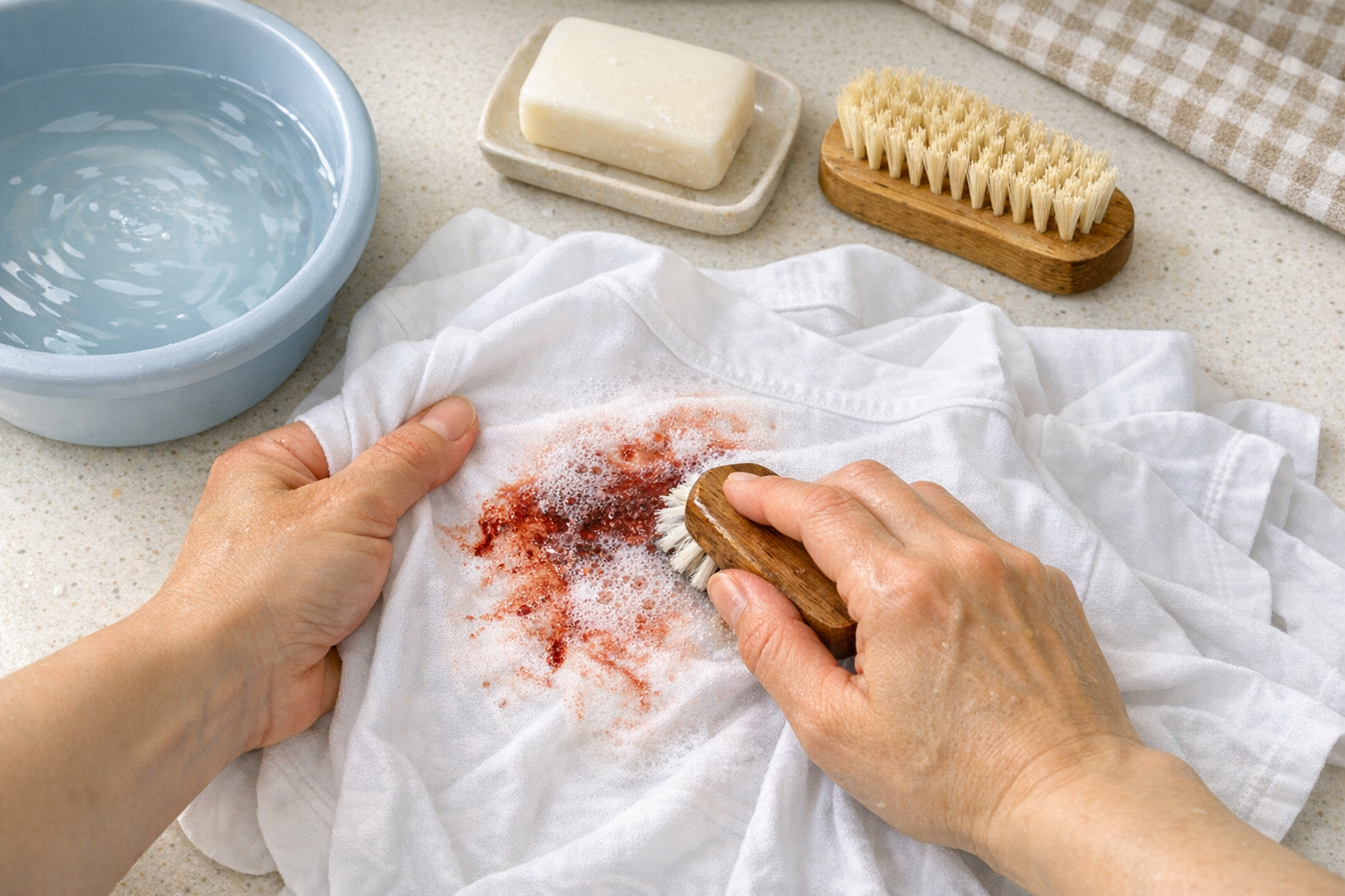 Comment enlever une tache de sang séché ?