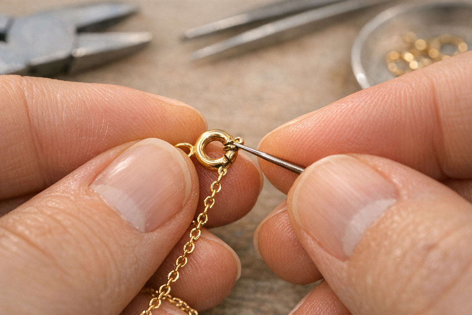 Comment ouvrir un fermoir de collier bloqué ?