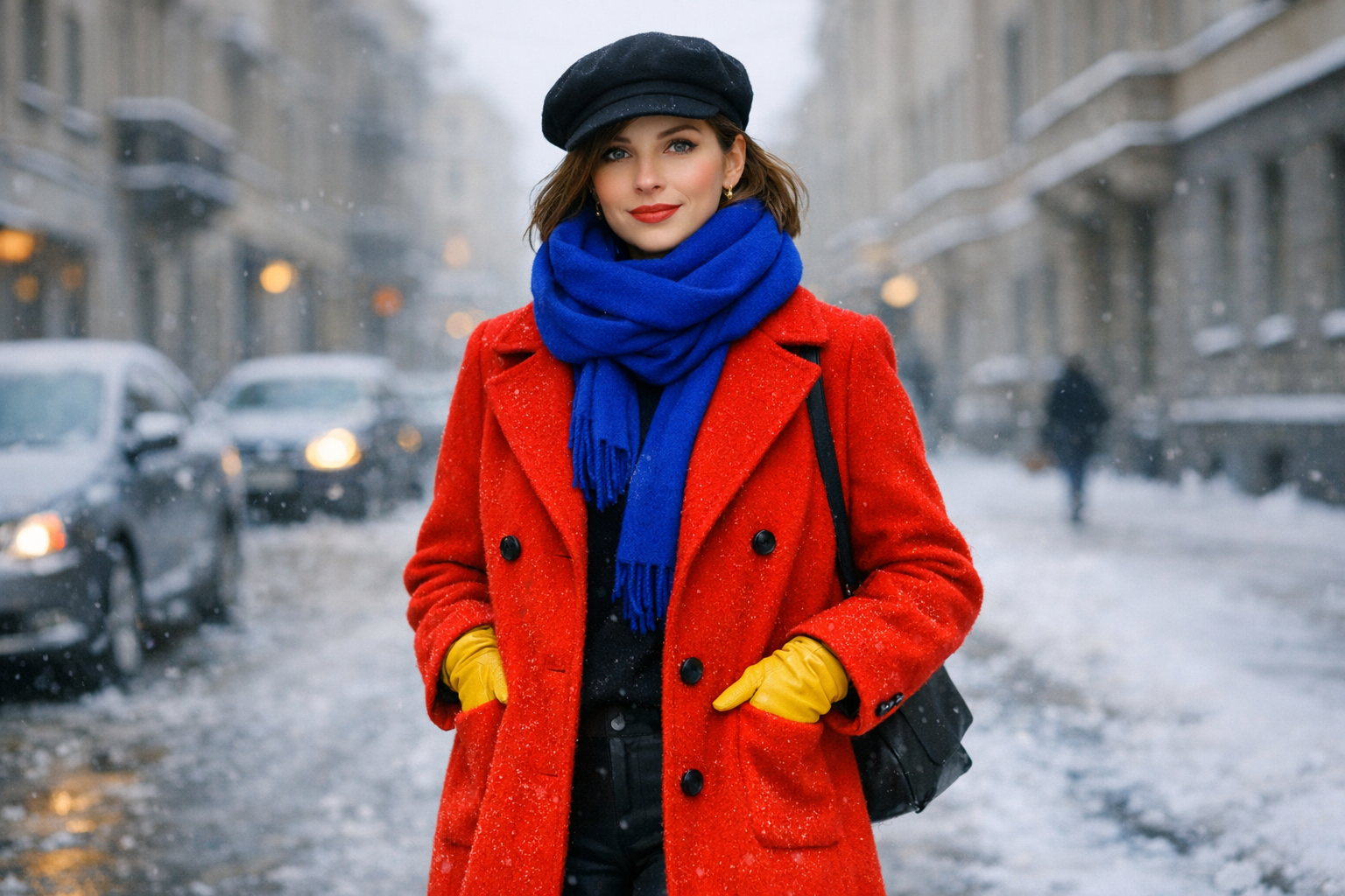 Comment porter des couleurs vives en hiver sans faux pas