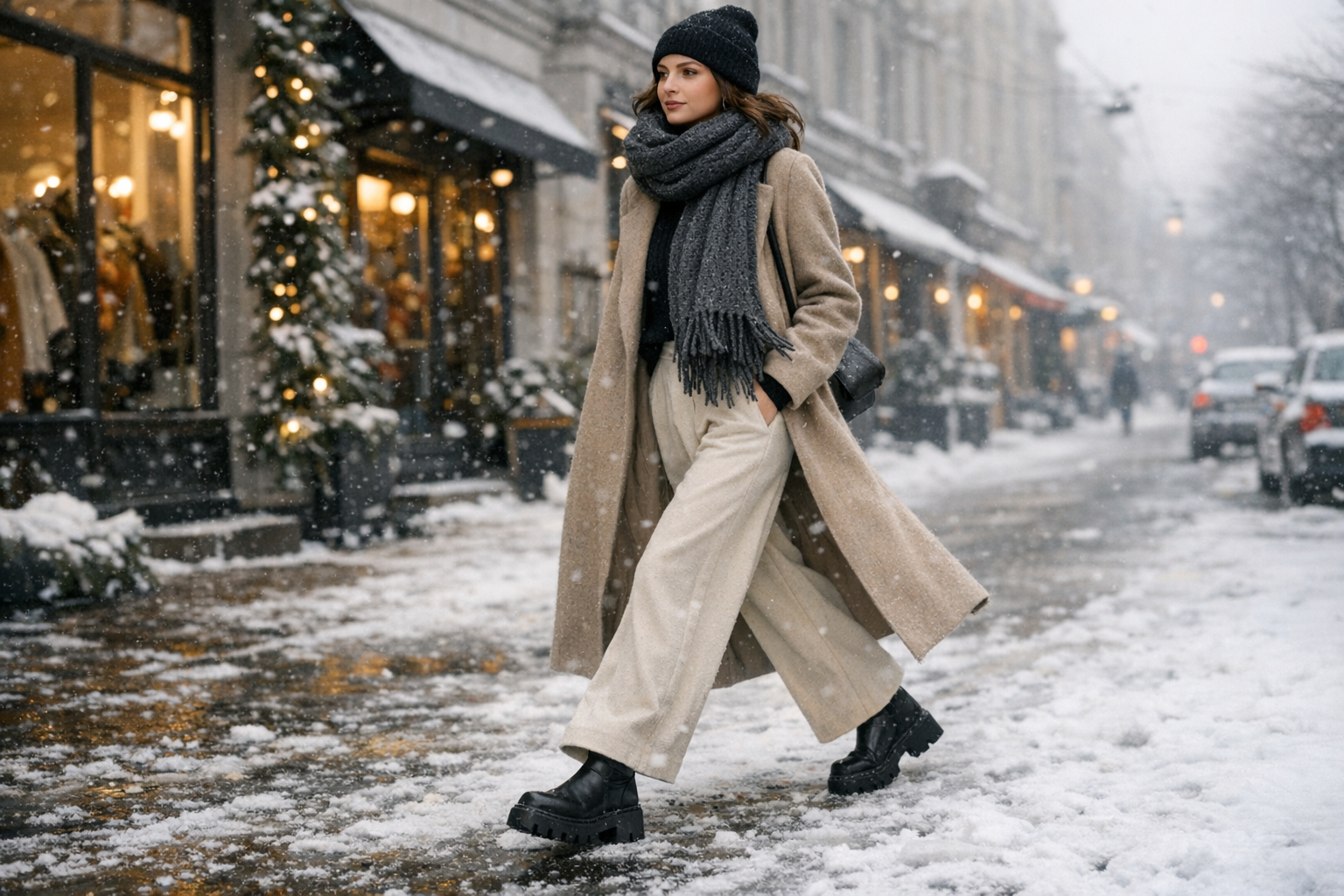 Comment porter un pantalon large en hiver
