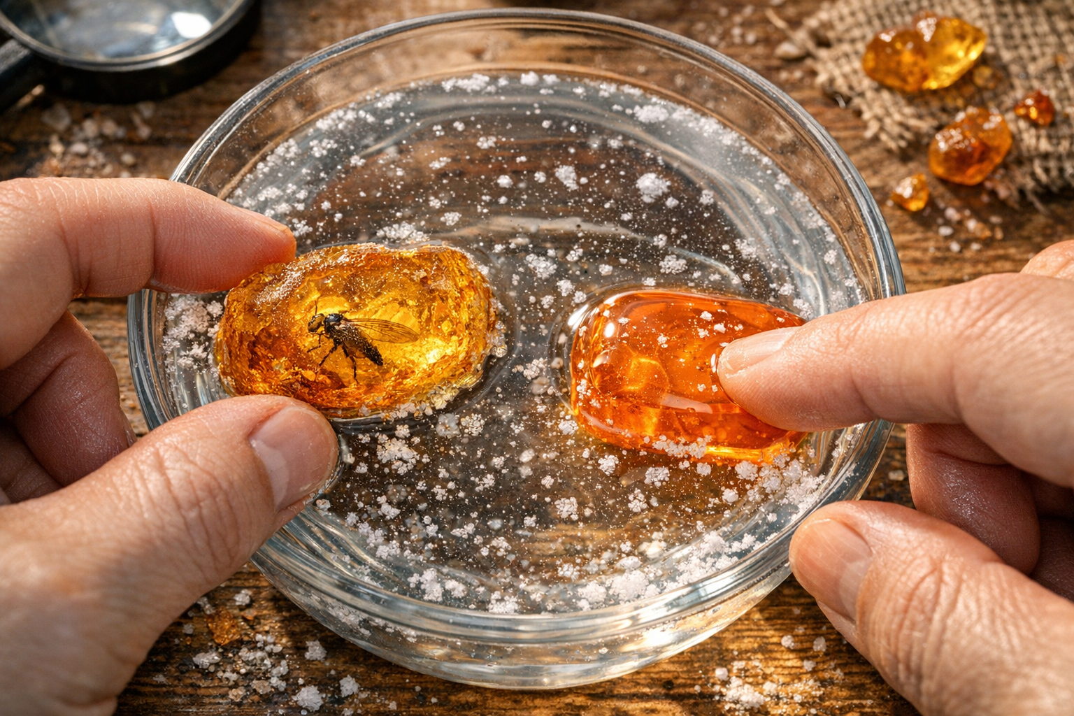 Comment reconnaître l’ambre véritable : tests fiables pour distinguer le vrai du faux