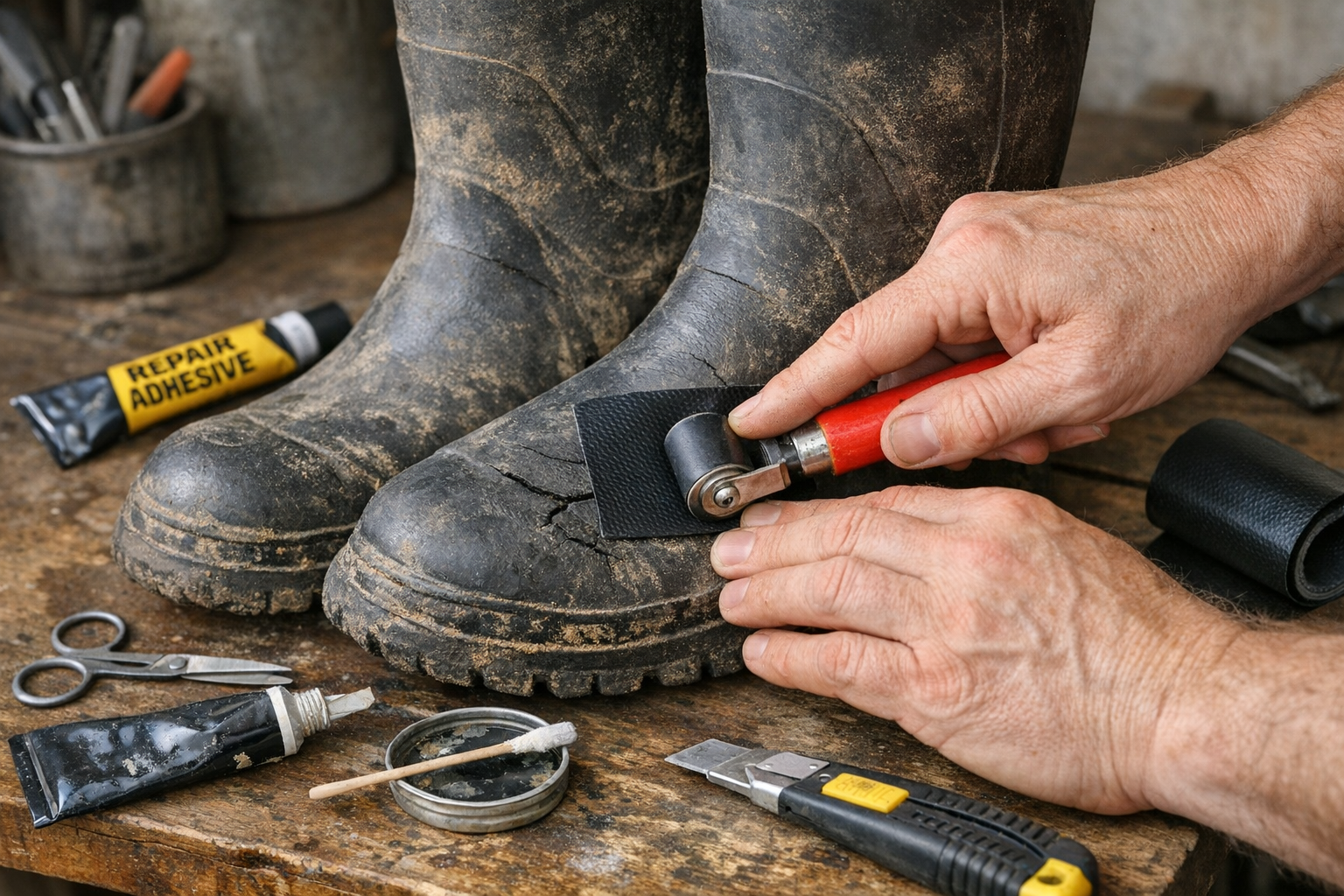 Comment réparer des bottes en caoutchouc abîmées ?