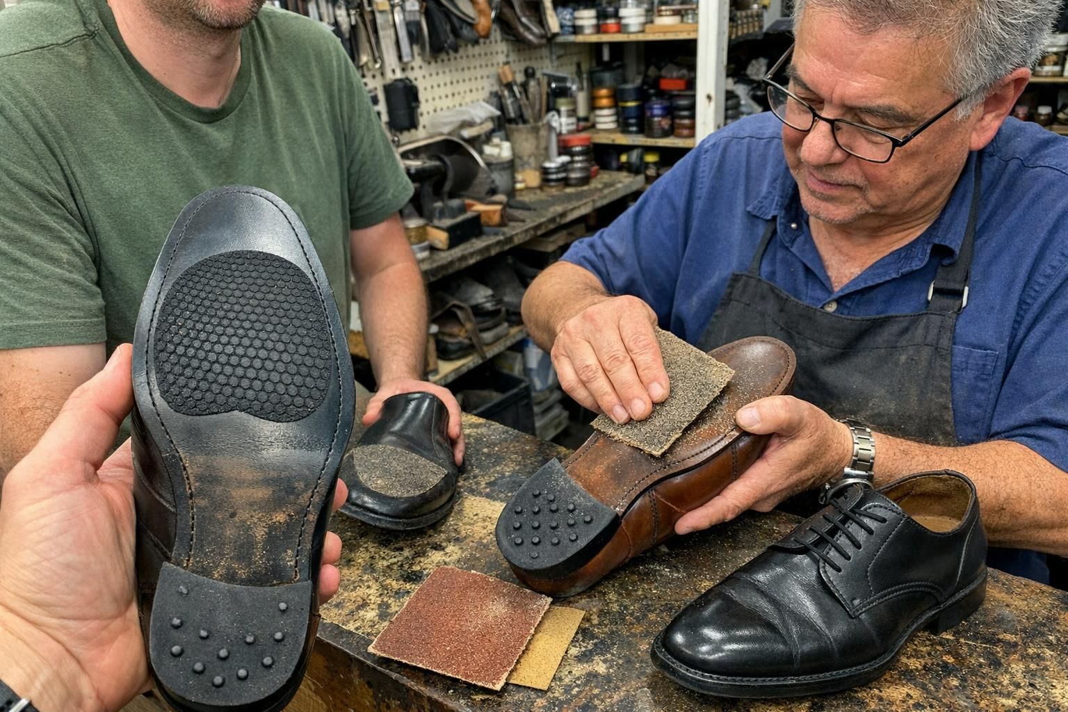 Rendre ses chaussures de ville moins glissantes sans les dénaturer