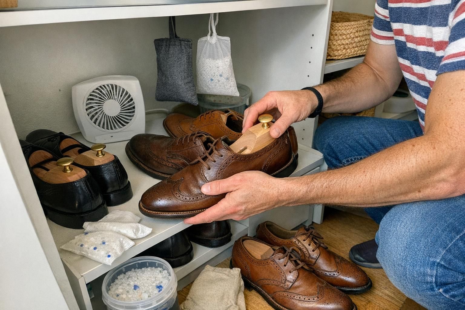Ranger ses chaussures en cuir hors saison sans les déformer