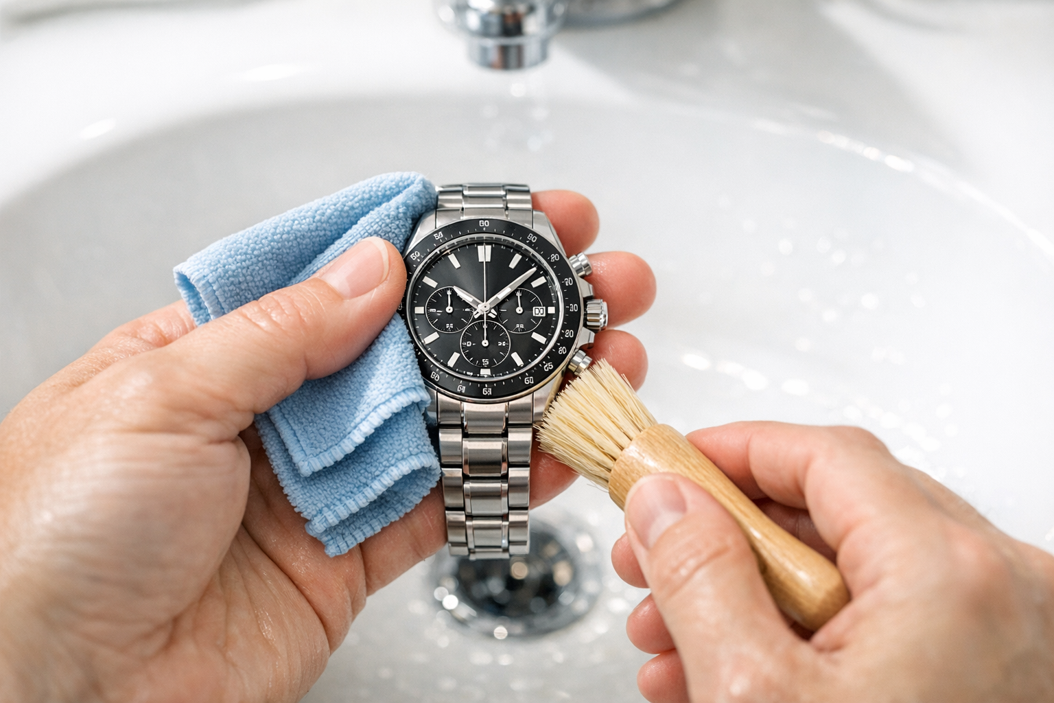 Nettoyer une montre en acier sans la rayer : méthode sûre et efficace