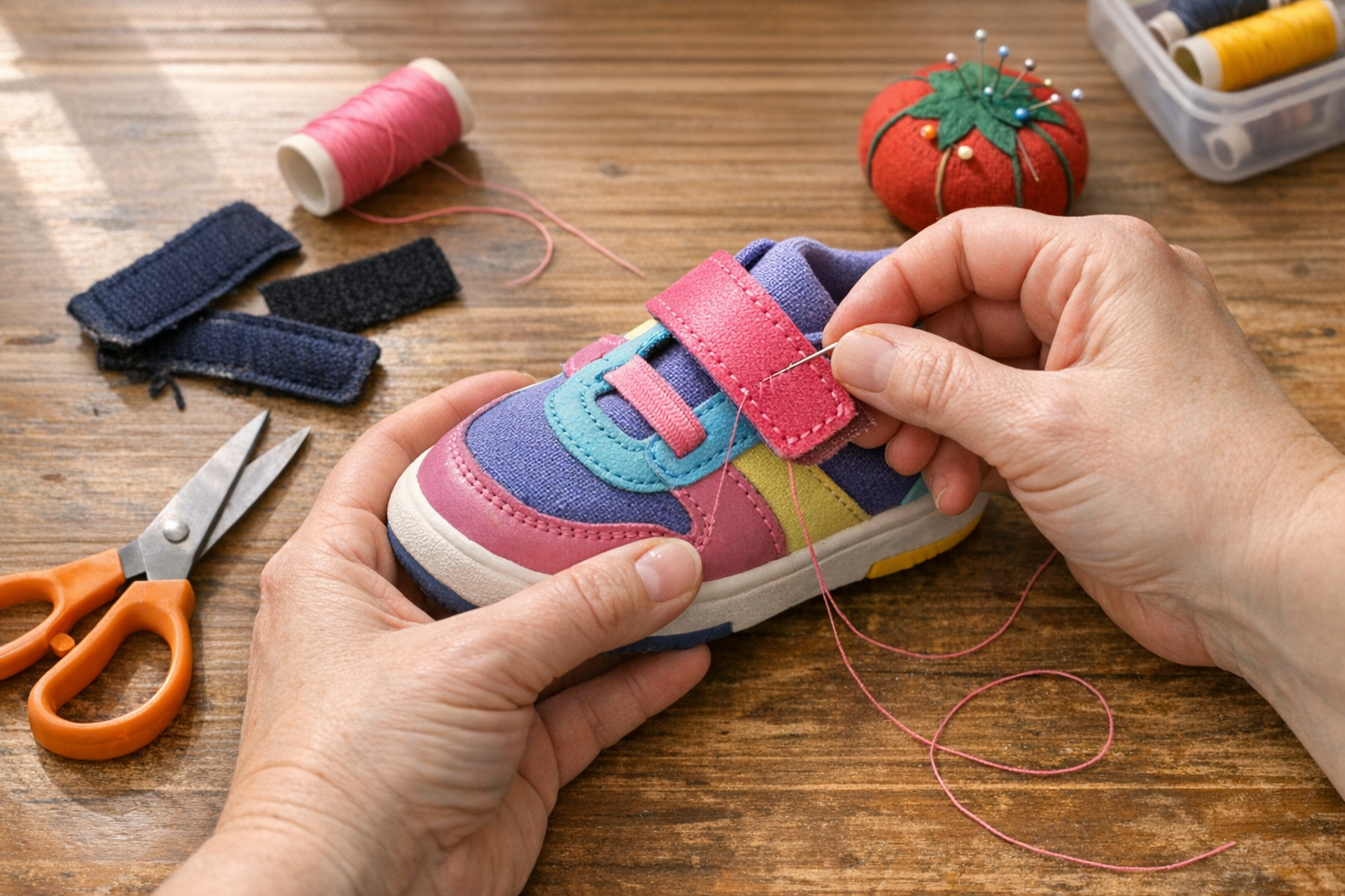 <strong>Comment remplacer une fermeture velcro sur des chaussures pour enfants ?</strong>
