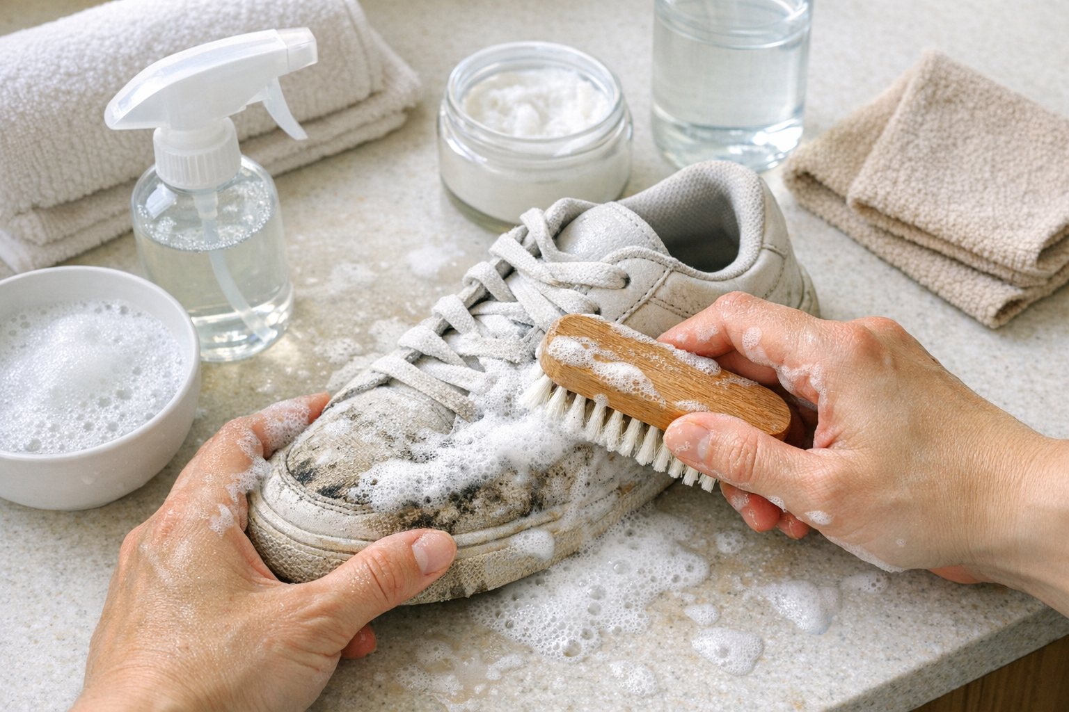 <strong>Les meilleures astuces pour enlever les taches sur les chaussures</strong>